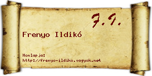 Frenyo Ildikó névjegykártya