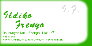 ildiko frenyo business card